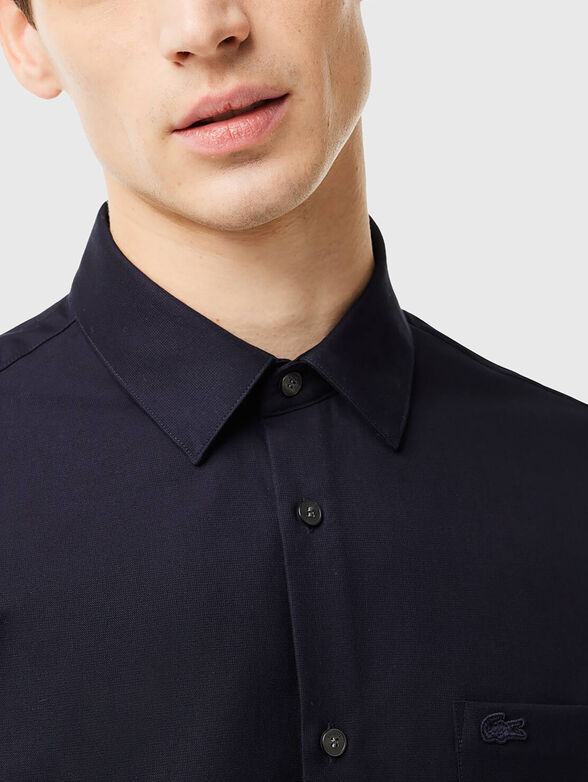 Black shirt in cotton  - 4