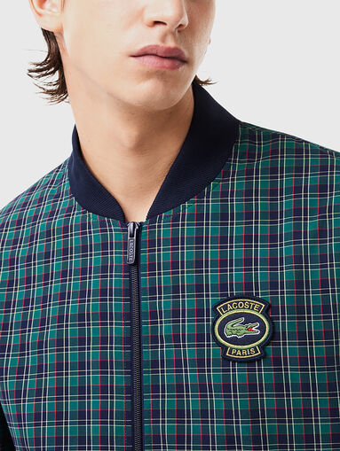 Bomber with plaid design and logo - 4