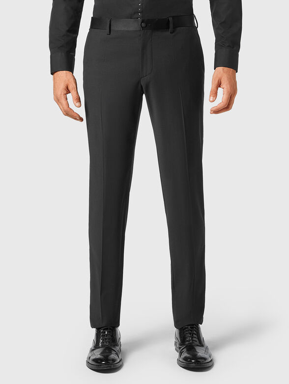 Elegant trousers with contrast stripe - 1