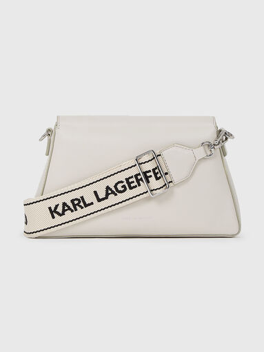 Leather crossbody bag with logo - 3