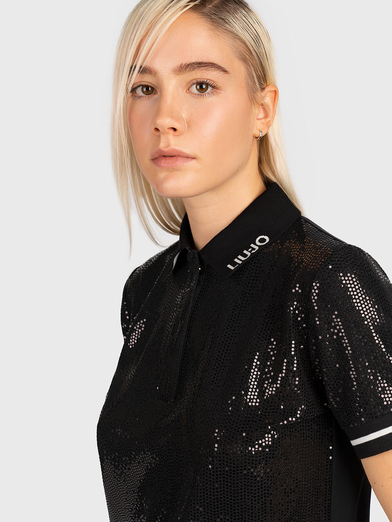 Polo shirt with shiny details brand LIU JO