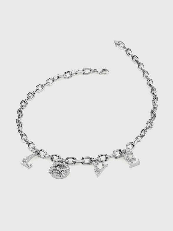 LOVE & FLOWERS necklace with logo - 1