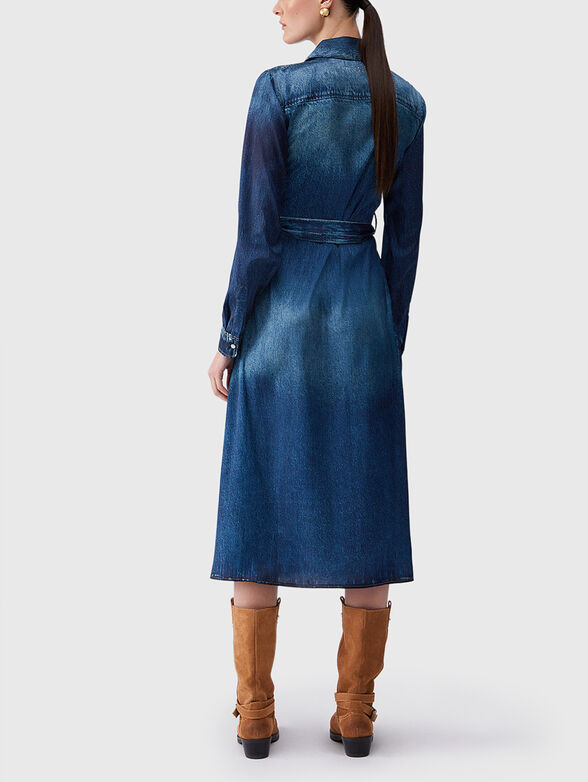 Long dress with denim effect - 2