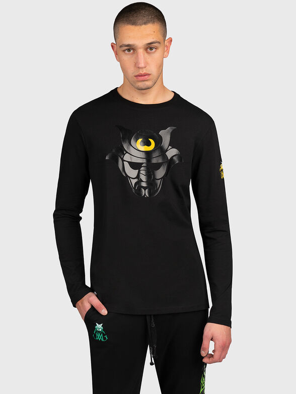 TL012 Cotton blouse with prints - 1