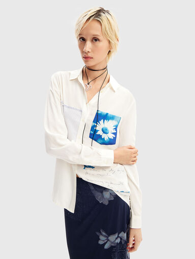 Shirt with floral detail  - 5
