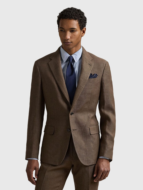 Slim linen blazer - 1