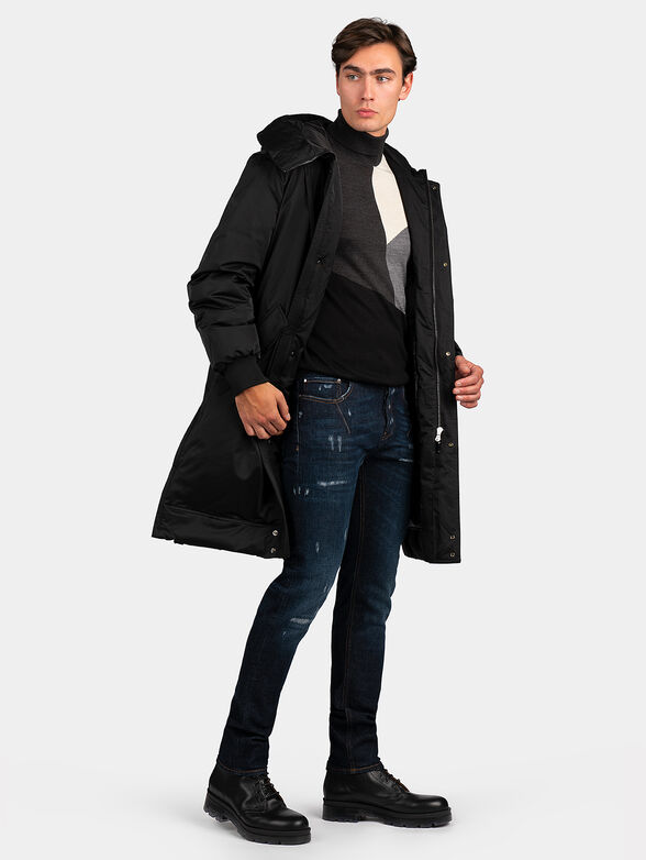 Turtleneck sweater with color-block effect - 4