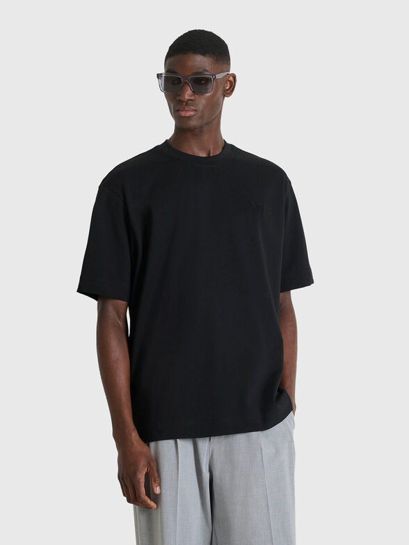 Black cotton T-shirt - 1