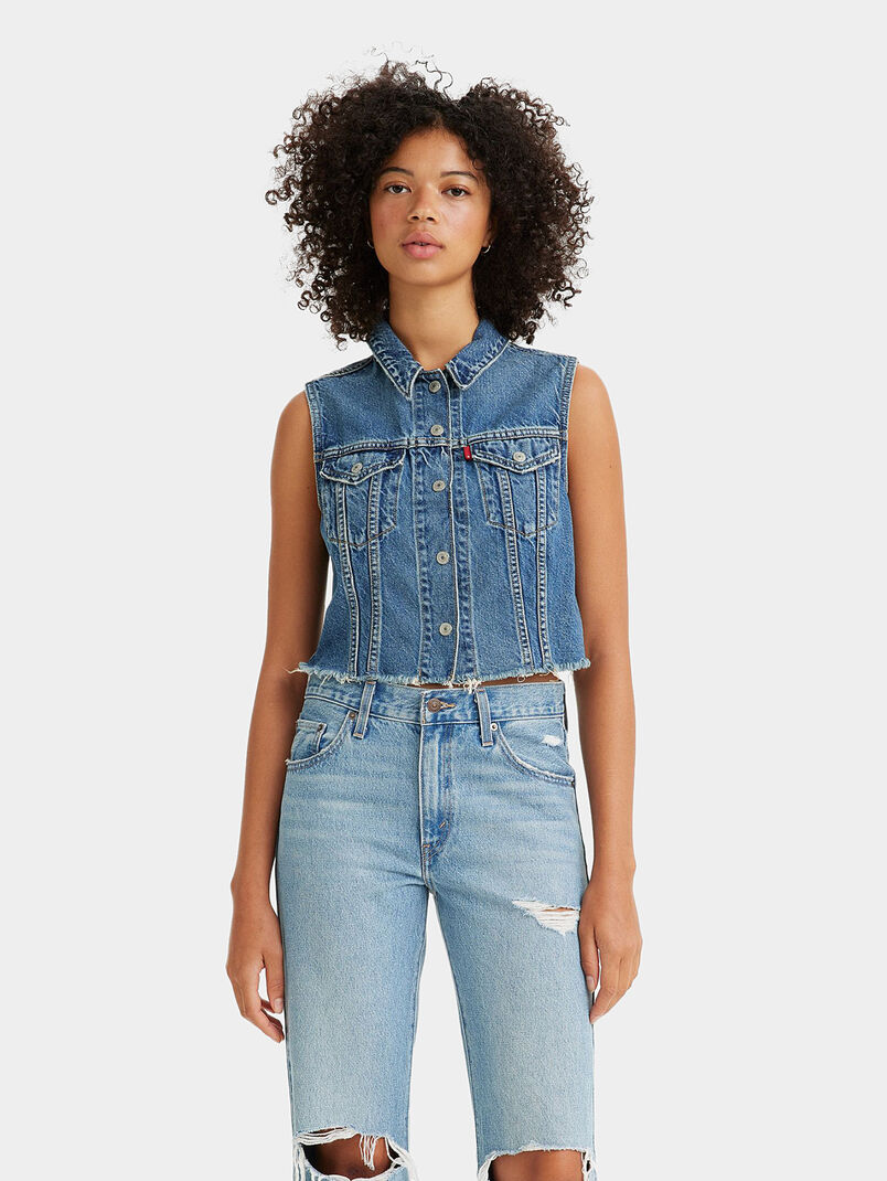 Levi’s® cropped denim vest - 3