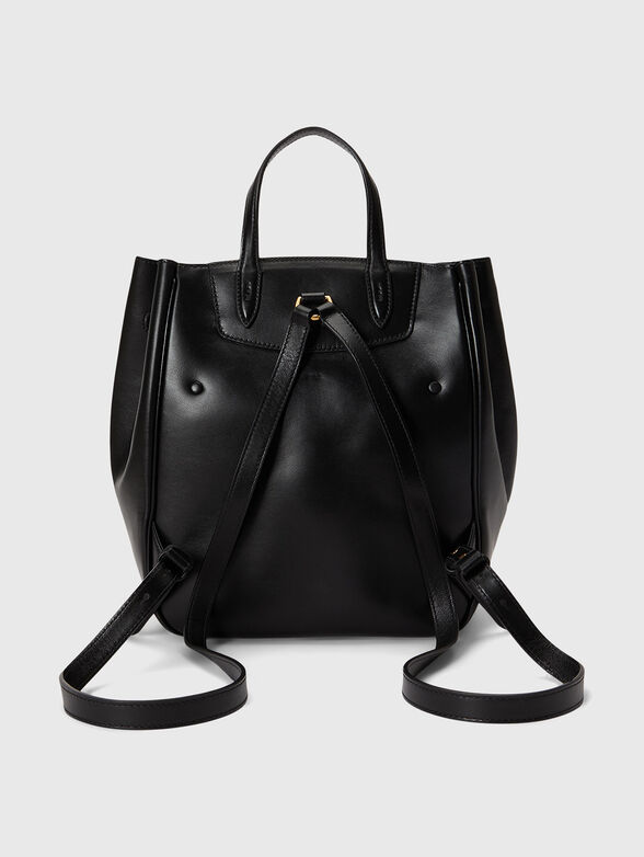 Leather backpack with logo detail - 2