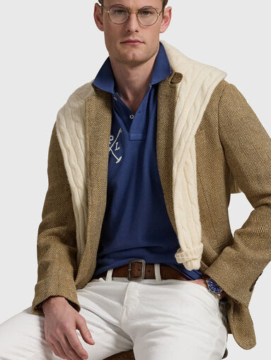 Cotton polo shirt with accent embroidery - 5