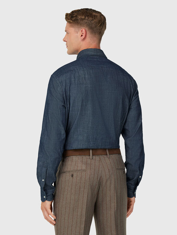 Cotton shirt in blue - 3