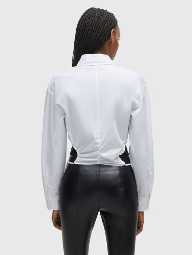 ELIESA white shirt with cut-out details and ties - 3