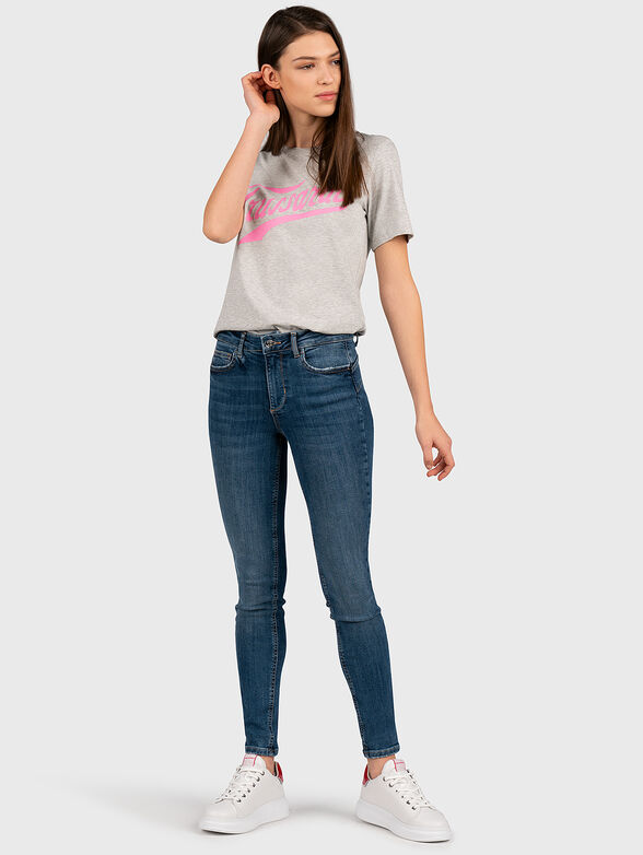 Grey T-shirt with logo print - 2