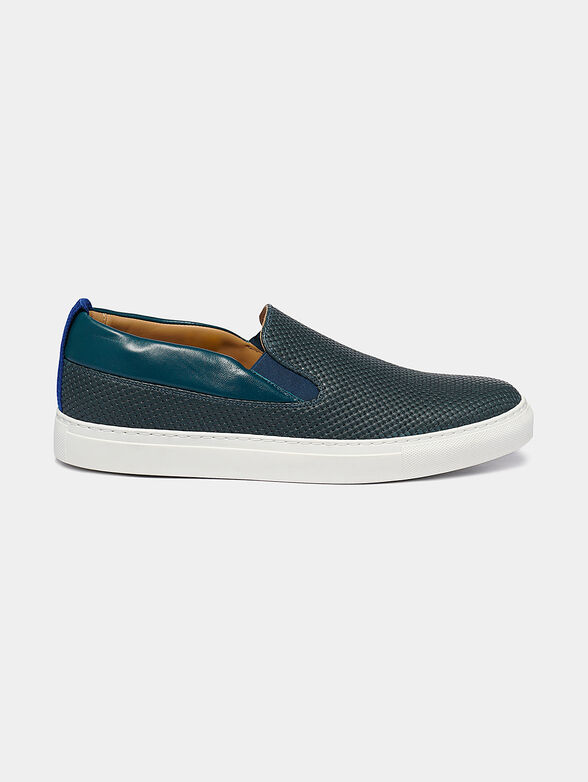 Leather slip-on shoes with contrasting details - 1