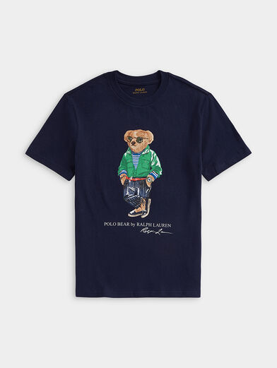 Blue T-shirt with Polo Bear print  - 1