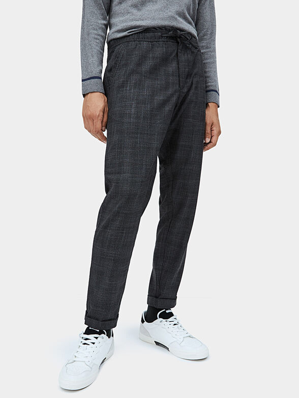 CASTLE trousers with plaid print - 1