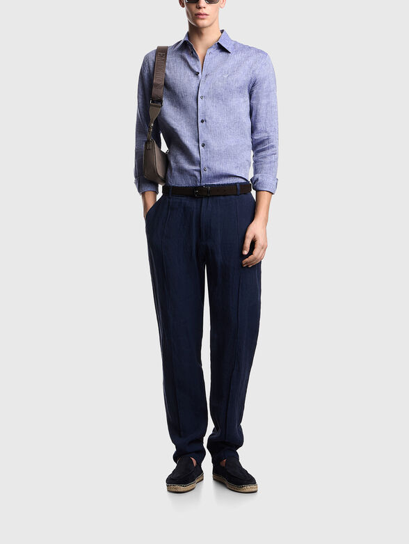 Long-sleeved linen shirt - 2