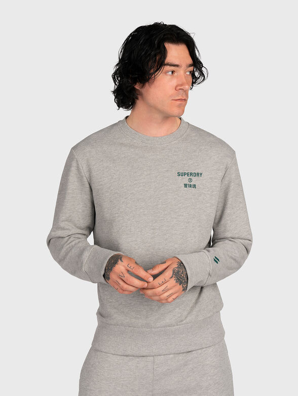 CODE CORE grey sweatshirt with logo detail - 1