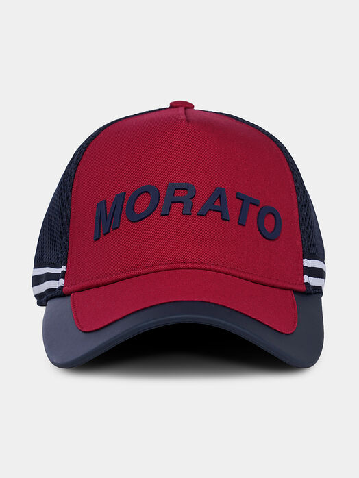 Baseball cap in red with mesh back