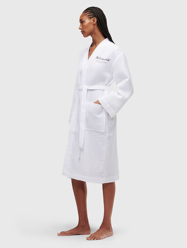 HOTEL KARL black bathrobe with logo embroidery - 4