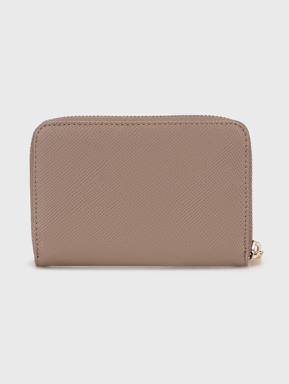 LAUREL beige  wallet with triangular logo accent - 2