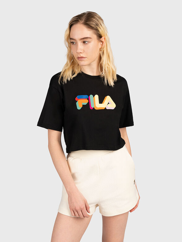 BEUNA black cropped T-shirt - 1
