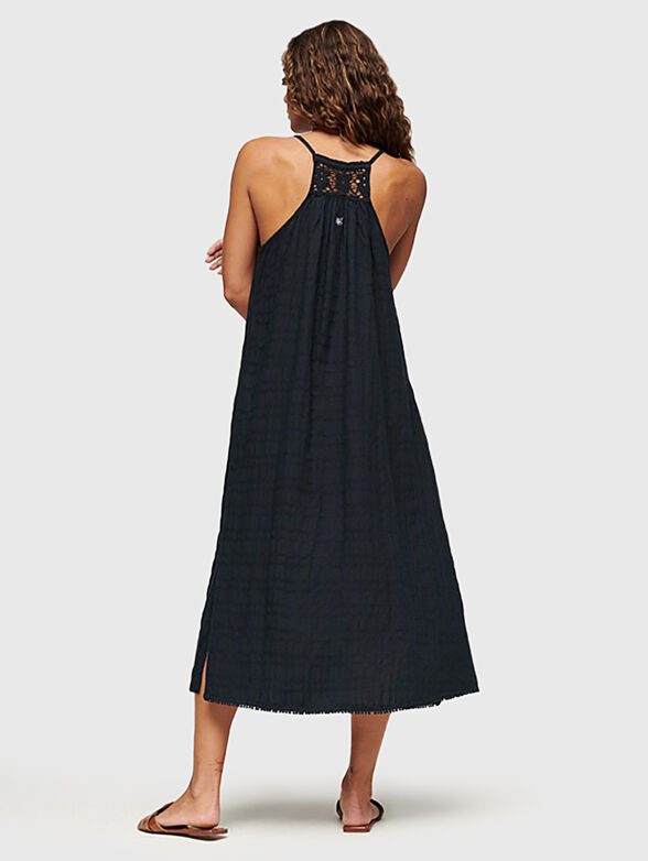 VINTAGE blue halter neck dress - 2