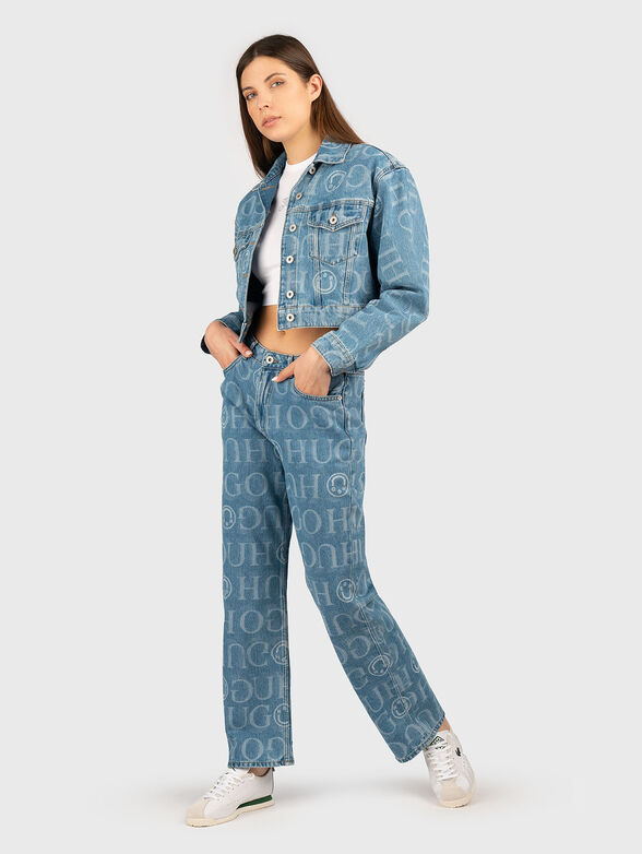 GALATEA denim jacket with print - 2