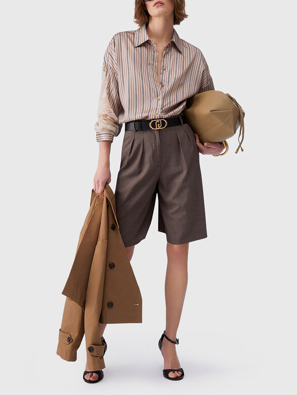 Striped shirt with lace details - 2