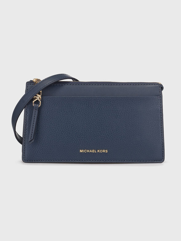 Dark blue crossbody bag with gold details - 1
