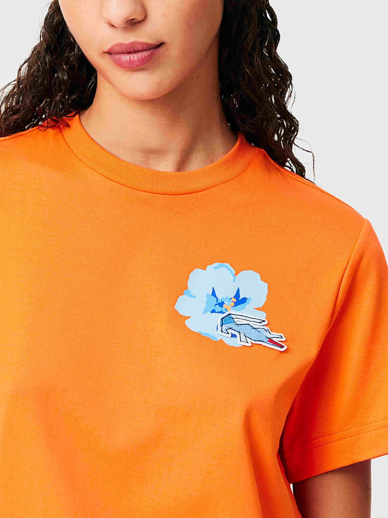 T-shirt with print brand LACOSTE — Globalbrandsstore.com/en