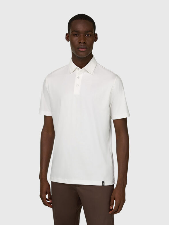 Silk-blend polo shirt - 1