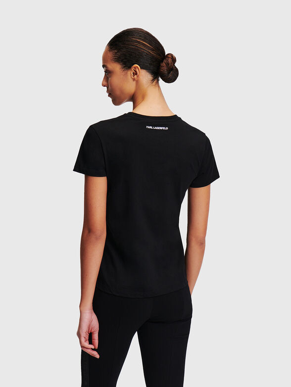 Black T-shirt with rhinestones - 3