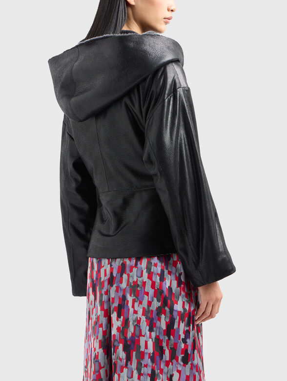 Hooded jacket with soft texture - 2