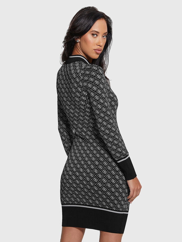 Knit dress with monogram logo detail - 2