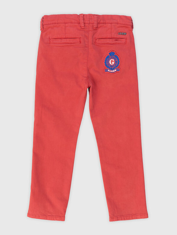 Dark blue trousers with logo embroidery - 2