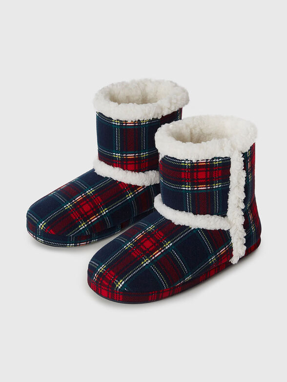 XMAS PATCH checkered slippers - 2