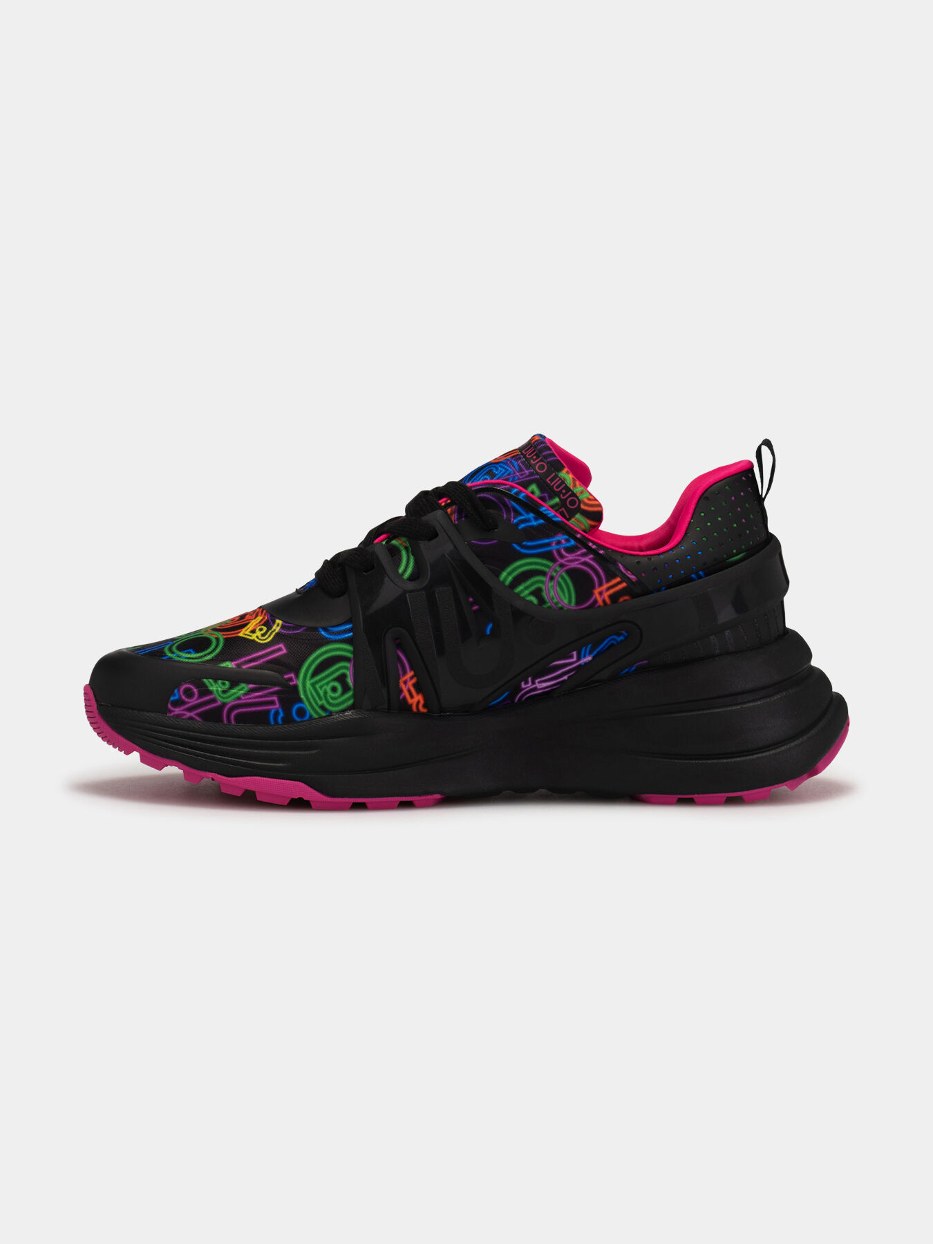 Black sneakers with multicolor accents brand LIU JO