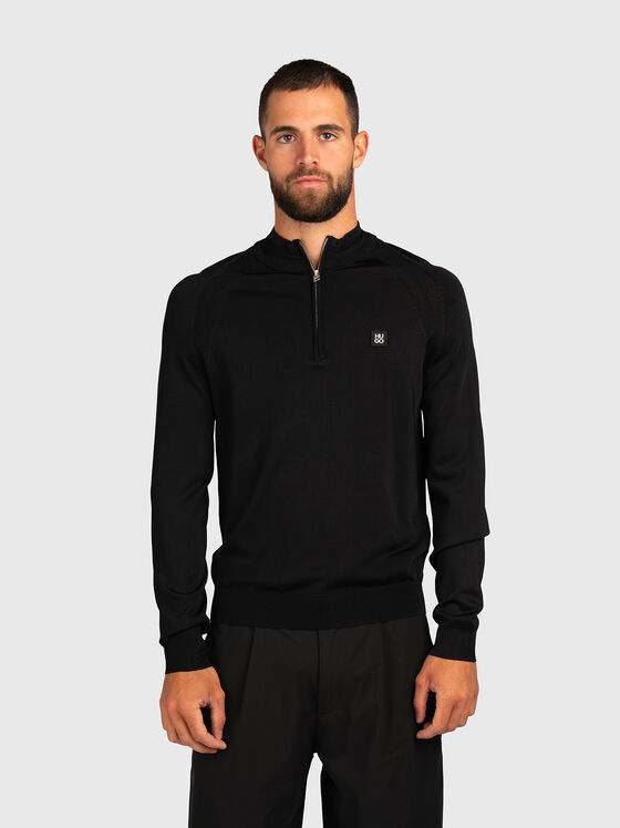 Sweater with zip and logo  - 1