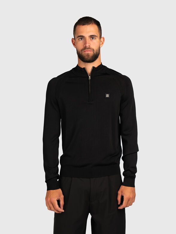 Sweater with zip and logo  - 1