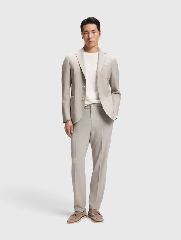 Wool pants with an elastic waistband - 4
