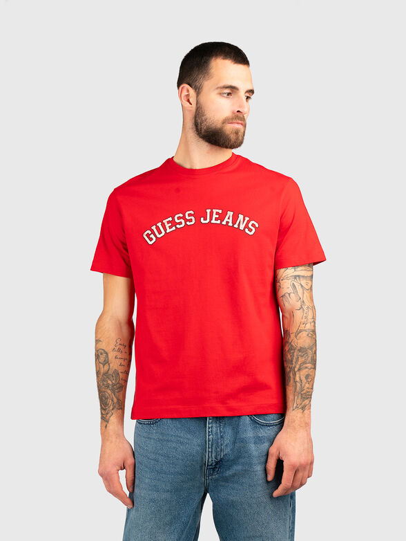 Cotton T-shirt with logo inscription - 1