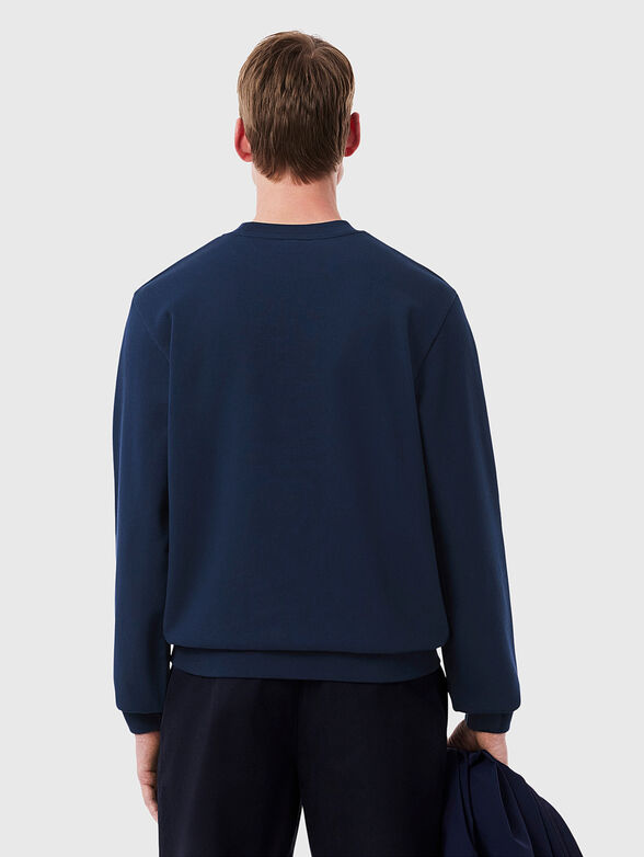 Sweatshirt with oval neckline and logo - 3