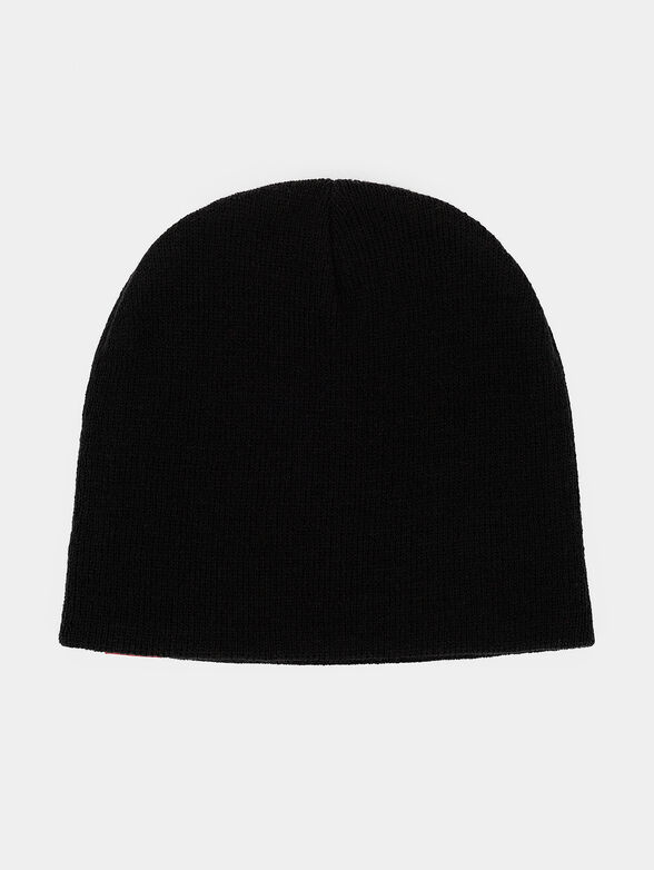 Knitted hat with logo print - 3
