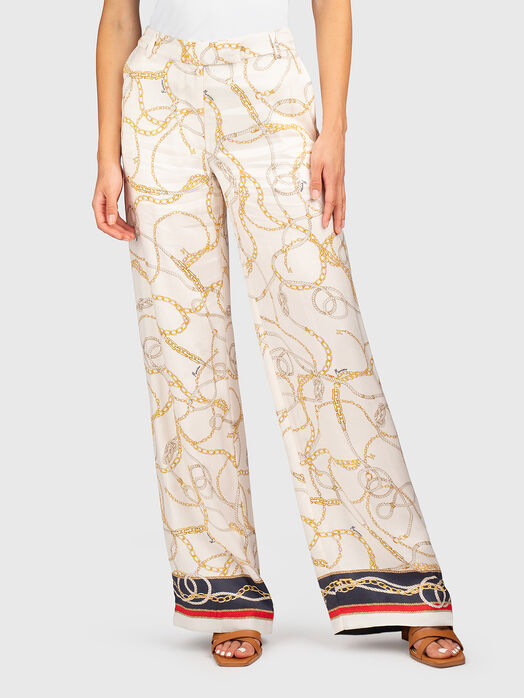 Viscose blend trousers