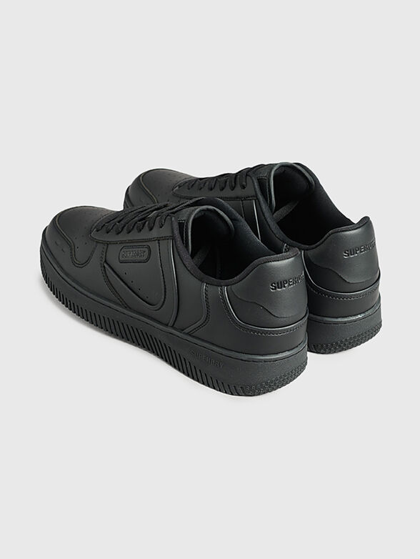 Black sports shoes from eco leather - 3