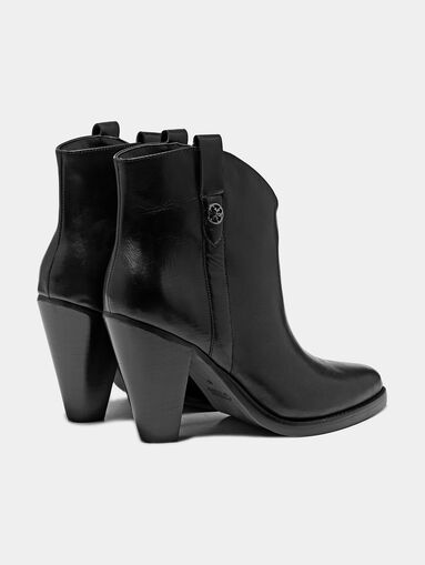 GARRIE Black leather western ankle boots - 3
