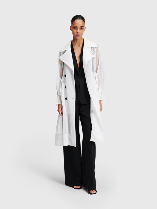 Mesh coat with belt BY HUN KIM