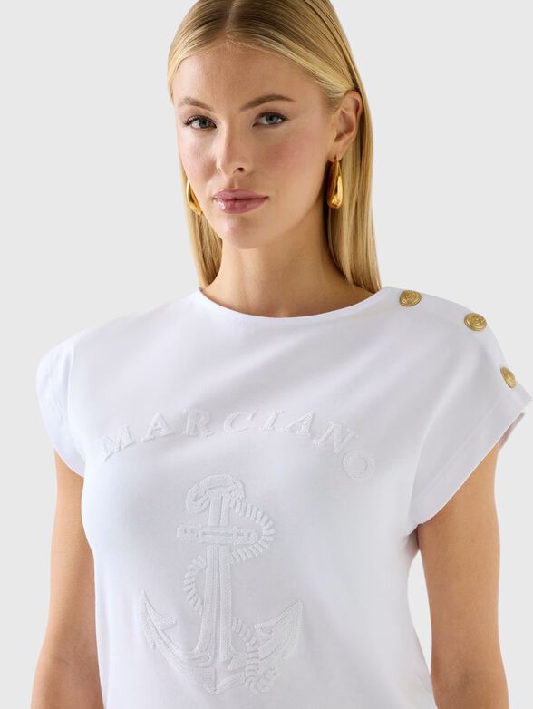 T-shirt with accent buttons - 4